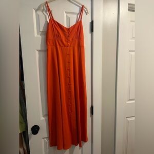 Orange Midi Dress